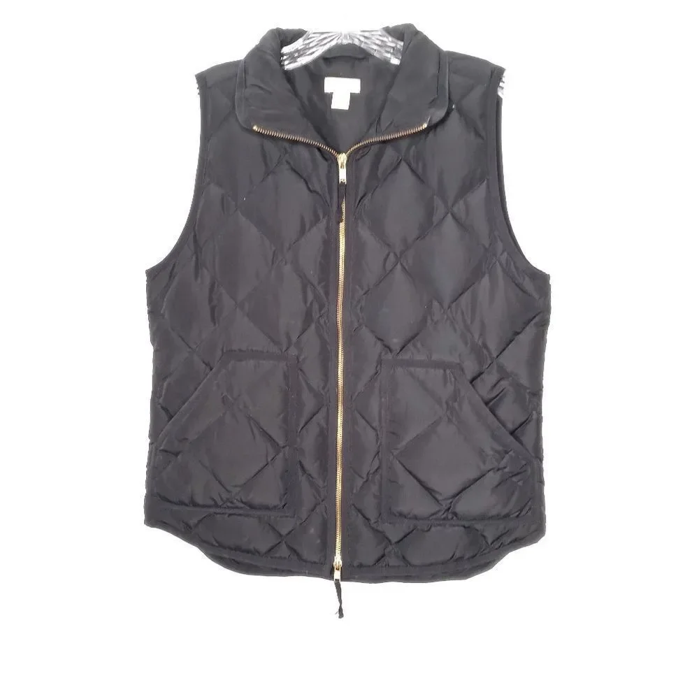 J. Crew black puffer vest jacket size small